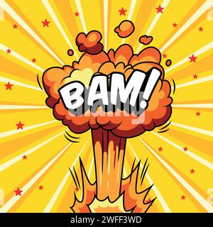 Bam text pop art style vector image Stock Vector