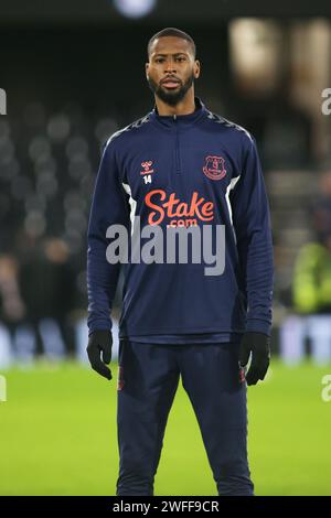 London, UK. 30th Jan, 2024. London, January 30th 2024: Beto of Everton during the Premier League match between Fulham and Everton at Craven Cottage on January 30, 2024 in London, England. (Pedro Soares/SPP) Credit: SPP Sport Press Photo. /Alamy Live News Stock Photo