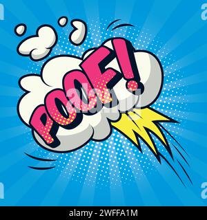 Poof text pop art style vector image Stock Vector