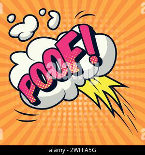 Poof text pop art style vector image Stock Vector