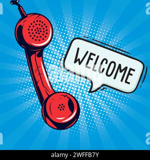 Mobile phone cartoon pop art style Stock Vector