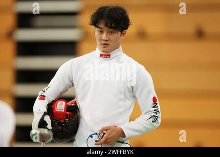 Doha, Qatar. 30th Jan, 2024. Ikuo Furuta (JPN) Fencing : FIE Fencing World Grand Prix Qatar Men's Epee at Lusail Sports Arena in Doha, Qatar . Credit: Naoki Morita/AFLO SPORT/Alamy Live News Stock Photo