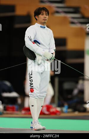 Doha, Qatar. 30th Jan, 2024. Masaru Yamada (JPN) Fencing : FIE Fencing World Grand Prix Qatar Men's Epee at Lusail Sports Arena in Doha, Qatar . Credit: Naoki Morita/AFLO SPORT/Alamy Live News Stock Photo