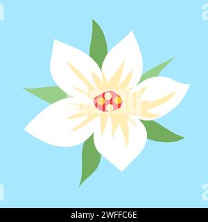 Abstract Daffodil Flower Icon Vector Illustration Stock Vector