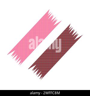 Two Grid Washi Tape Icon Stock Vector