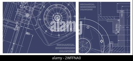 Engineering Graphics Set Instruments Engineering drawing set. Instrument-making drawings. Vector ...