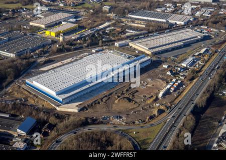 Luftbild, Baustelle Gewerbepark HER-BO an der Autobahn A43 Abfahrt Riemke, Riemke, Bochum, Ruhrgebiet, Nordrhein-Westfalen, Deutschland ACHTUNGxMINDESTHONORARx60xEURO *** Aerial view, construction site industrial park HER BO at the highway A43 exit Riemke, Riemke, Bochum, Ruhr area, North Rhine-Westphalia, Germany ATTENTIONxMINDESTHONORARx60xEURO Stock Photo