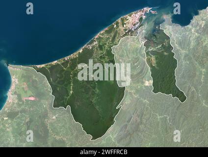 Brunei, satellite image Stock Photo