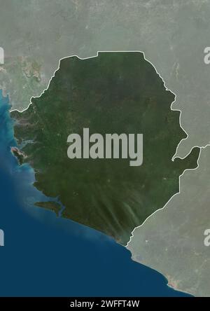 Sierra Leone, satellite image Stock Photo