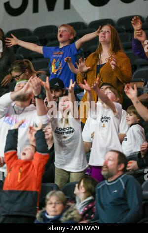 London Ontario Canada, Jan 28 2024. The London Lightning snap their 8 game winning streak with a lost to The Montreal Toundra. London Lightning. Luke Stock Photo