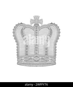 Illustration of the royal crown. High Detailed Vector Art Stock Vector