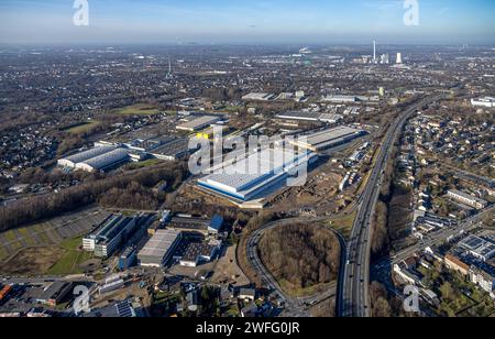 Luftbild, Baustelle Gewerbepark HER-BO an der Autobahn A43 Abfahrt Riemke, Riemke, Bochum, Ruhrgebiet, Nordrhein-Westfalen, Deutschland ACHTUNGxMINDESTHONORARx60xEURO *** Aerial view, construction site industrial park HER BO at the highway A43 exit Riemke, Riemke, Bochum, Ruhr area, North Rhine-Westphalia, Germany ATTENTIONxMINDESTHONORARx60xEURO Stock Photo