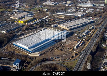 Luftbild, Baustelle Gewerbepark HER-BO an der Autobahn A43 Abfahrt Riemke, Riemke, Bochum, Ruhrgebiet, Nordrhein-Westfalen, Deutschland ACHTUNGxMINDESTHONORARx60xEURO *** Aerial view, construction site industrial park HER BO at the highway A43 exit Riemke, Riemke, Bochum, Ruhr area, North Rhine-Westphalia, Germany ATTENTIONxMINDESTHONORARx60xEURO Stock Photo