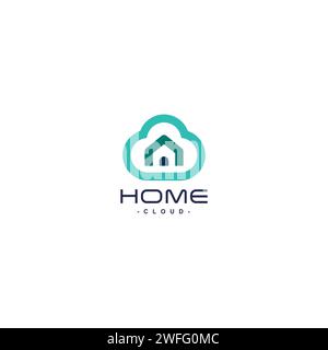 Home Cloud Logo Symbol. Cloud House Logo Stock Vector