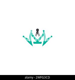 M Crown logo. Letter M Logo Stock Vector