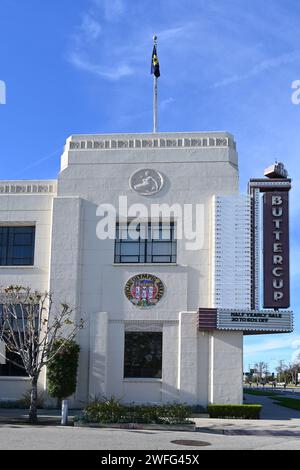 CULVER CITY, CALIFORNIA - 28 JAN 2024: Buttercup sign at the historic Helms Baking District. Stock Photo