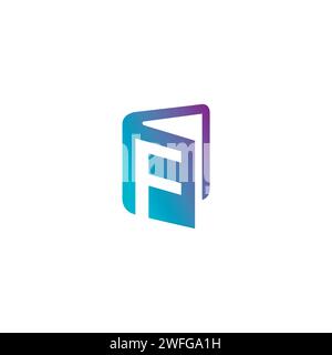 F Book logo. Letter F Logo. Book Icon Stock Vector
