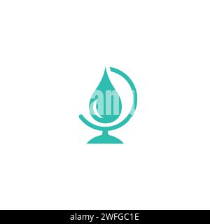 Water Globe Logo. Water Icon vector illustration Stock Vector