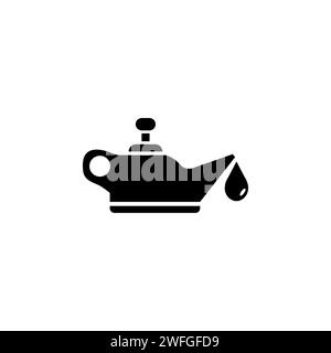 Engine Oil flat vector icon. Simple solid symbol isolated on white background Stock Vector
