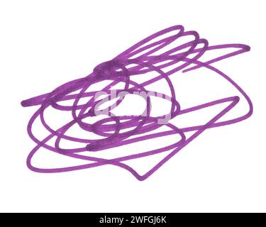 Doodle drawn on a white isolated background with a bright marker. Stock Photo