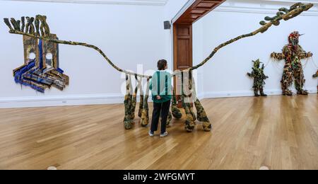 Bristol, UK. 31st Jan, 2024. Andrew Sabin, From Time to Time, 2018, Pigmented Polyurethane A new exhibition opening at the Royal West of England Academy (RWA) in Bristol will present an extremely rare and largely unknown aspect of the late artist John Hoyland's career, ceramic and sculptures by fellow artists.3 February - 12 May 2024.Paul Quezada-Neiman/Alamy Live News Credit: Paul Quezada-Neiman/Alamy Live News Stock Photo