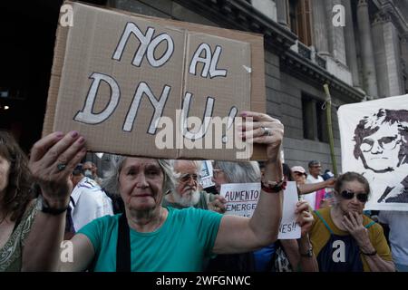 Buenos Aires, Federal Capital, Argentina. 30th Jan, 2024. January 30, 2024, Buenos Aires, Argentina: This Wednesday the omnibus law in general will be voted in the chamber of deputies and on Thursday the conflicting articles in the midst of last-minute negotiations where the ruling party seeks to add more legislative support. (Credit Image: © Roberto Almeida Aveledo/ZUMA Press Wire) EDITORIAL USAGE ONLY! Not for Commercial USAGE! Stock Photo