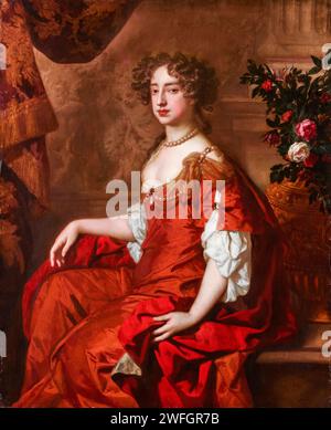 Maria Stuart (1662-1694), Queen Mary II of England (1689-1694), portrait painting in oil on canvas by Sir Peter Lely, circa 1677 Stock Photo