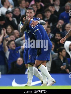 GOAL 4-0, Enzo Fernandez of Chelsea goal celebration with Raheem