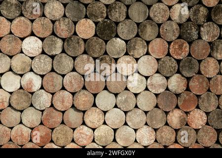 Large grey concrete blocks background wall - stock photo Stock Photo