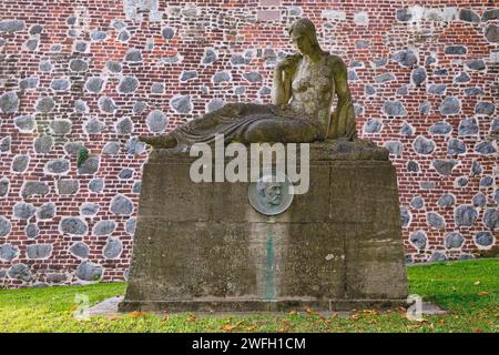 Brassert monument at river Rhine in Bonn, Germany, North Rhine-Westphalia, Bonn, Alter Zoll Stock Photo