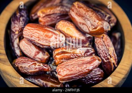 Dates in a bowl Stock Photo