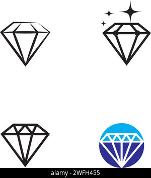 Diamond Logo Template vector icon illustration design Stock Vector