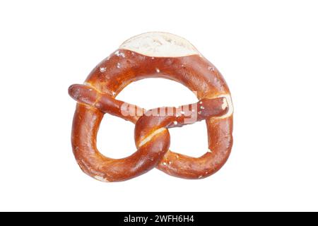 fresh pretzel isolated on white background Stock Photo