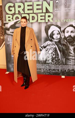 30/01/2024, Berlin, Germany, Katharina Stark attends the Berlin-Premiere 'GREEN BORDER“  at the Delphi Filmpalast on January 30, 2024 in Berlin, Germany. Green Border is a black and white drama by Agnieszka Holland about individual fates in the Polish-Belarusian border area. Credit: Sven Struck/Alamy Live News Stock Photo