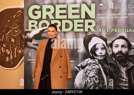 30/01/2024, Berlin, Germany, Katharina Stark attends the Berlin-Premiere 'GREEN BORDER“  at the Delphi Filmpalast on January 30, 2024 in Berlin, Germany. Green Border is a black and white drama by Agnieszka Holland about individual fates in the Polish-Belarusian border area. Credit: Sven Struck/Alamy Live News Stock Photo