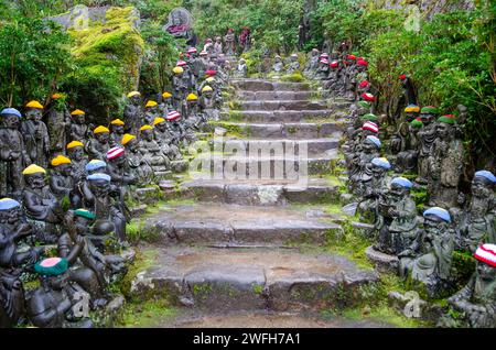 jizo statues at miyajima island japan Stock Photo