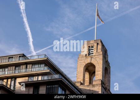 Abbey National Building Society premises at 219–229 Baker Street, 221b being Sherlock Holmes address in the books by Arthur Conan Doyle. Stock Photo