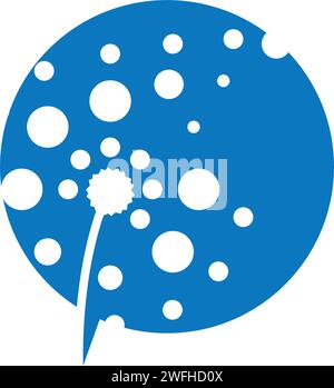 Dandelion vector icon design template Stock Vector