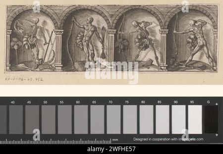 Postures of archers in different stages of decomposition, antoine ...