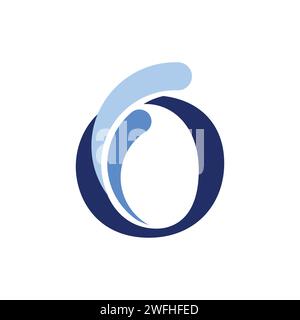 Circle waves logo, sphere blue splash water symbol, swirl wind icon vector design, blue wave logo symbol icon sign vector design Stock Vector