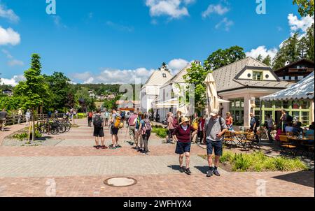 train station of Collalbo municipality, Renon plateau (Ritten station) , Bolzano, South Tyrol, Trentino Alto Adige, northern Italy, Europe, Juni, 13, Stock Photo