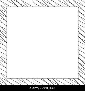 Photo frame design. Black and white abstract pattern in frame Stock Photo