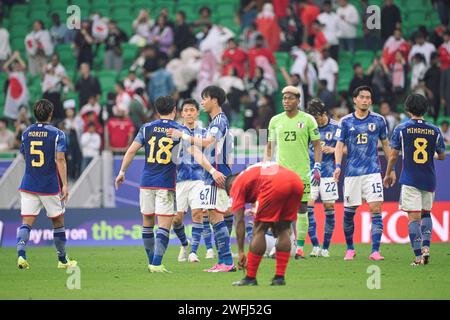 Doha, Qatar. 31 January, 2024. BAHRAIN VS JAPAN：ROUND OF 16 - AFC Asian Cup Qatar 2023 at Al Thumama Stadium. Credit: Meng Gao/Alamy Live News Stock Photo