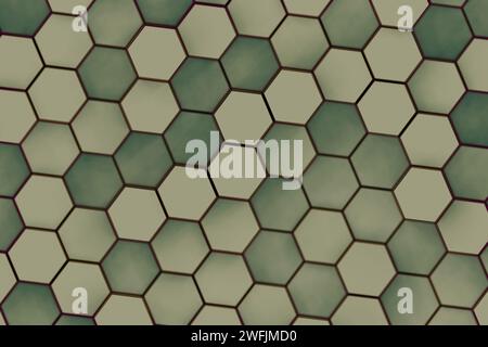 Hexagonal abstract background with a gradient from Gold, creating a modern, visually striking effect Stock Photo