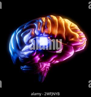 Link, neuralink, new artificial intelligence technology that allows you to connect to the human brain. Neuralink sensors Stock Photo