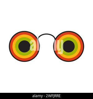 Colorful Round Sunglasses Icon Vector Illustration Stock Vector