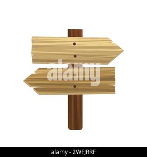Wooden Arrow Signpost Icon Vector Illustration Stock Vector