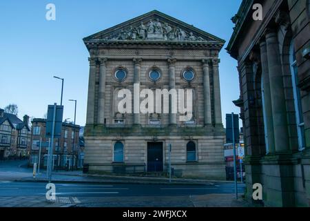 Todmorden Town Hall Frontage Stock Photo