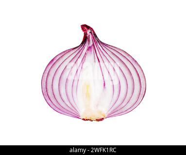 Onion. Red sliced onion, isolated on white background Stock Photo