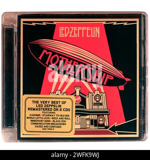 Led Zeppelin CD cover - Mothership. Studio set up on white background ...